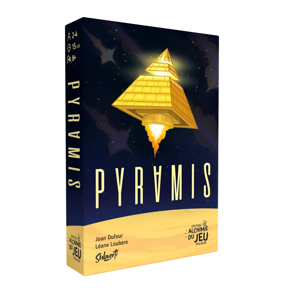 Boîte du jeu Pyramis, illustrée par Léane Loubère