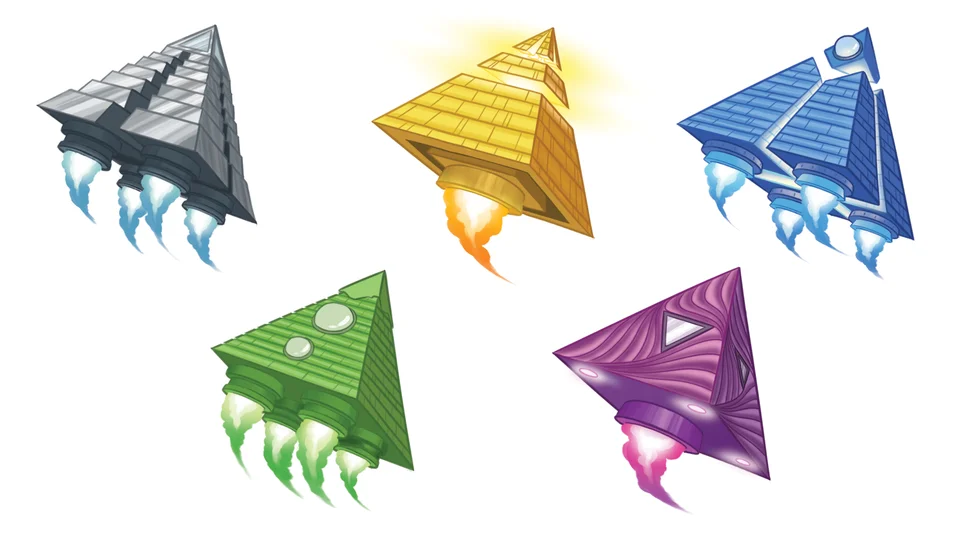 Variations of the pyramid spaceships